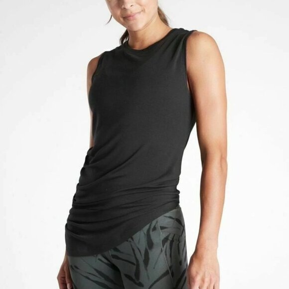 Athleta Tops - Athleta Cloudlight Restore Black Sleeveless Modal Blend Tank Top Size Large